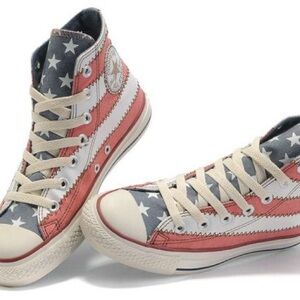 CONVERSE All-Star American Flag Over-Washed Canvas Hi-Tops Women's Size 7.5